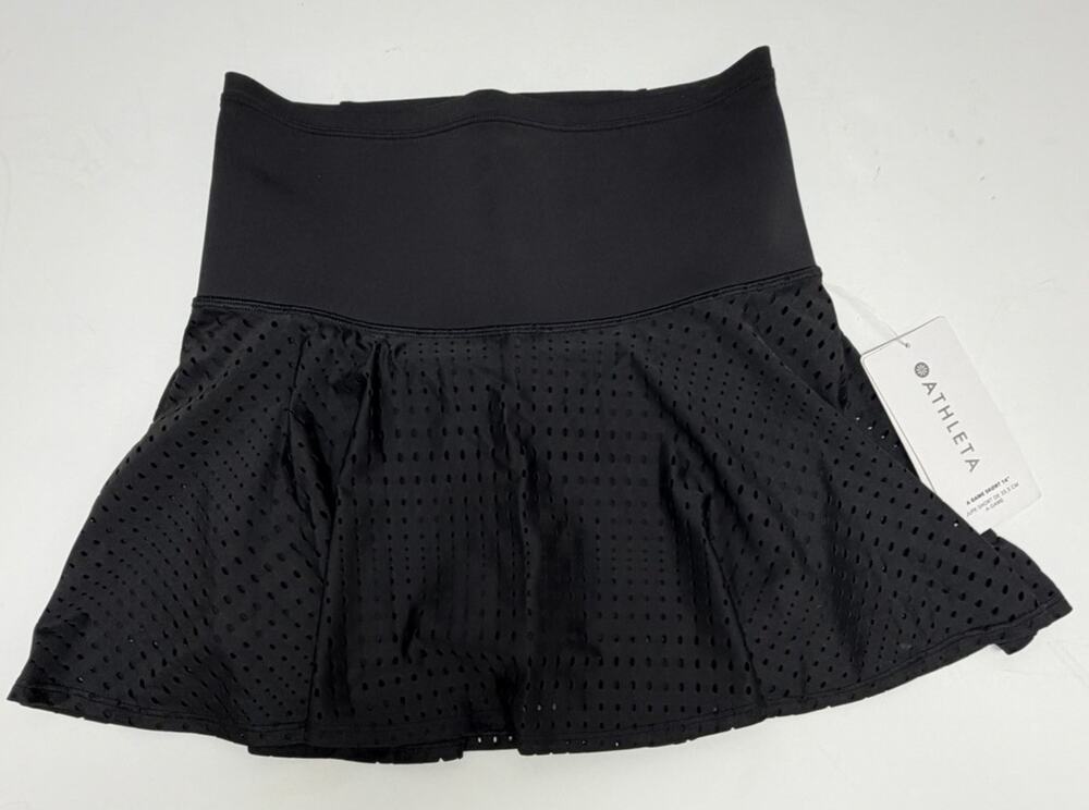 NWT ATHLETA A Game Skort 14" Tennis Sports Black XXS Hype Short #566680
